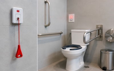 Cómo funciona un sistema de llamada de emergencia en baños adaptados